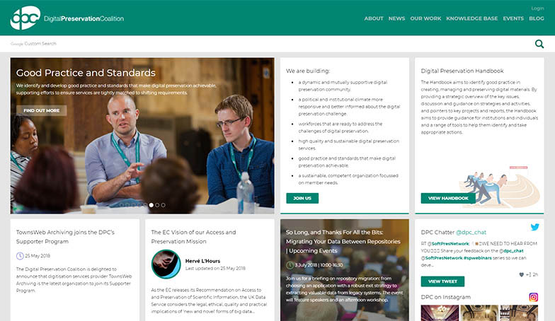 Digital_Preservation_Coalition_homepage_screenshot