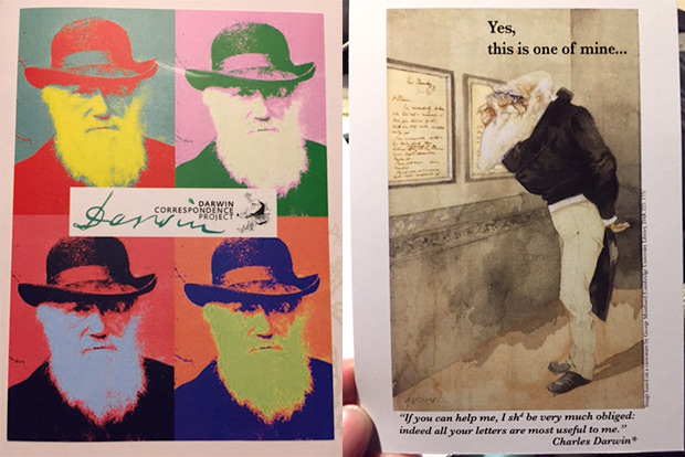 Promotional Postcards for the Darwin Correspondence Project