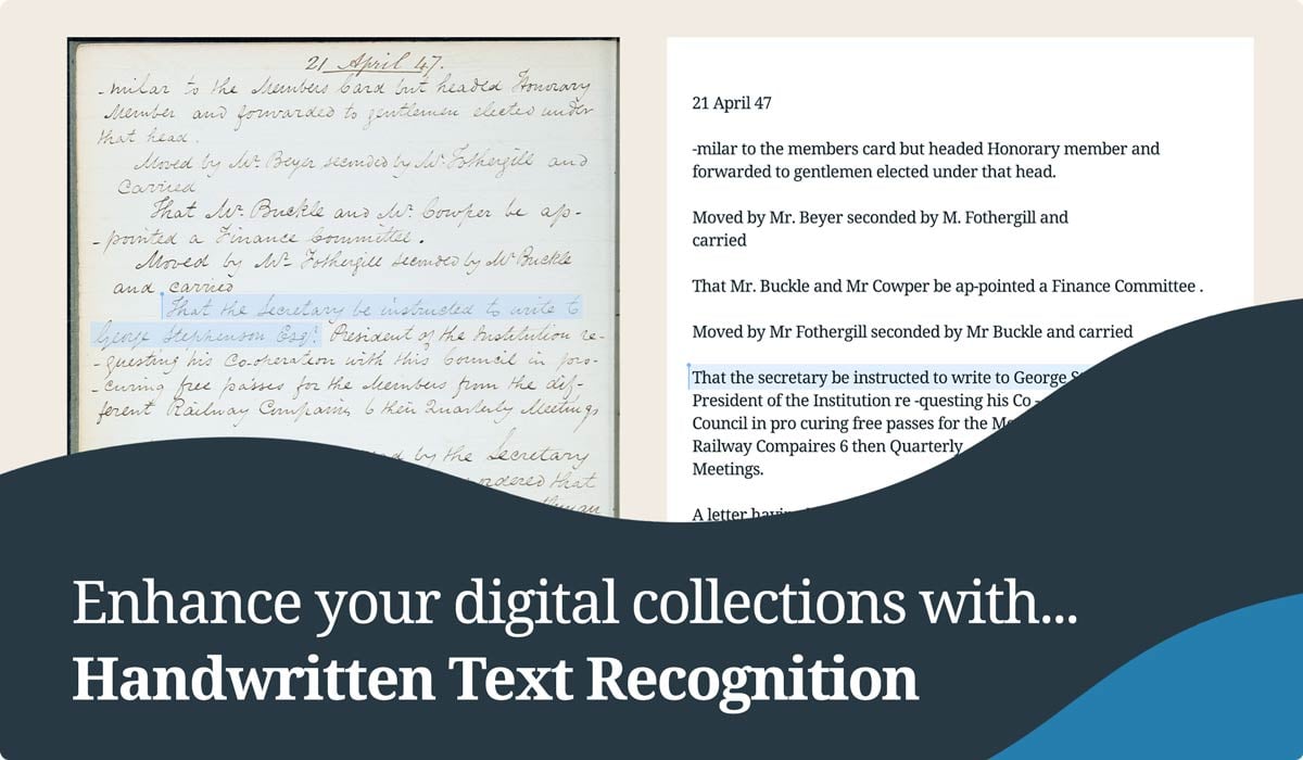 Handwritten Text-Recognition comes to PastView! (Preview)
